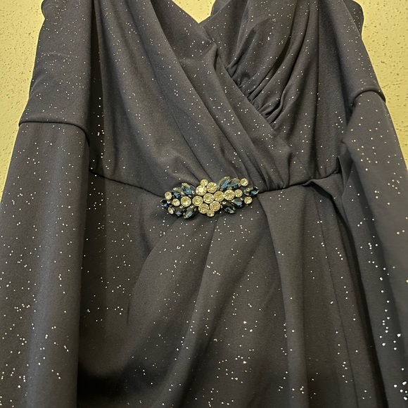 Ever Pretty Blue Embellished Maxi Gown for Prom - Picture 2 of 4